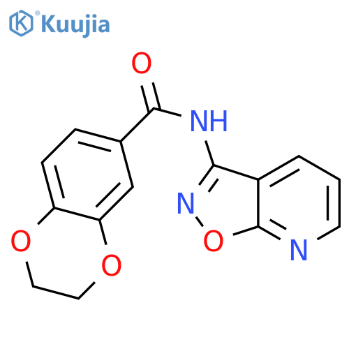 N-{[1,2]oxazolo[5,4-b]pyridin-3-yl}-2,3-dihydro-1,4-benzodioxine-6-carboxamide structure