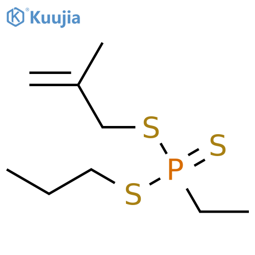 Phosphonotrithioic acid, ethyl-, 2-methyl-2-propenyl propyl ester structure