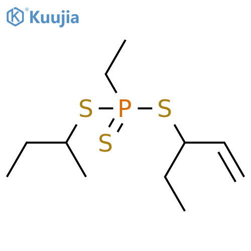 Phosphonotrithioic acid, ethyl-, 1-ethyl-2-propenyl 1-methylpropyl ester structure