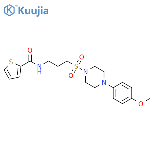N-(3-{[4-(4-methoxyphenyl)piperazin-1-yl]sulfonyl}propyl)thiophene-2-carboxamide structure