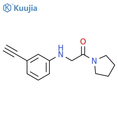 2-(3-ethynylphenyl)amino-1-(pyrrolidin-1-yl)ethan-1-one structure
