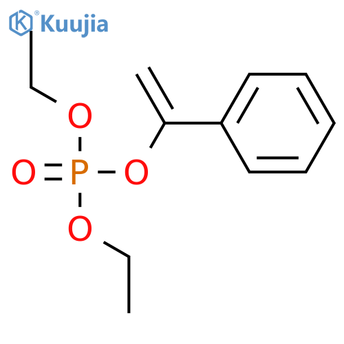 Phosphoric acid, diethyl 1-phenylethenyl ester structure