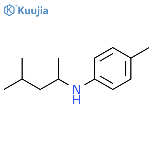 4-methyl-N-(4-methylpentan-2-yl)aniline structure
