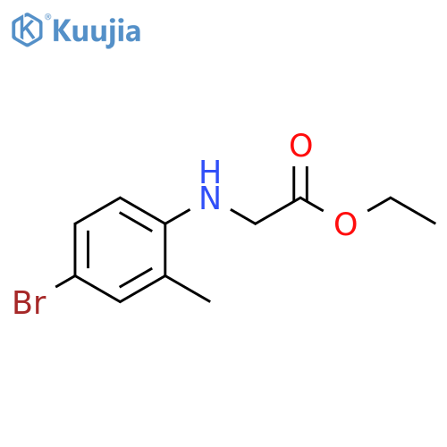 Glycine, N-(4-bromo-2-methylphenyl)-, ethyl ester structure