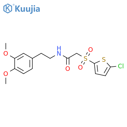 2-[(5-chlorothiophen-2-yl)sulfonyl]-N-[2-(3,4-dimethoxyphenyl)ethyl]acetamide structure