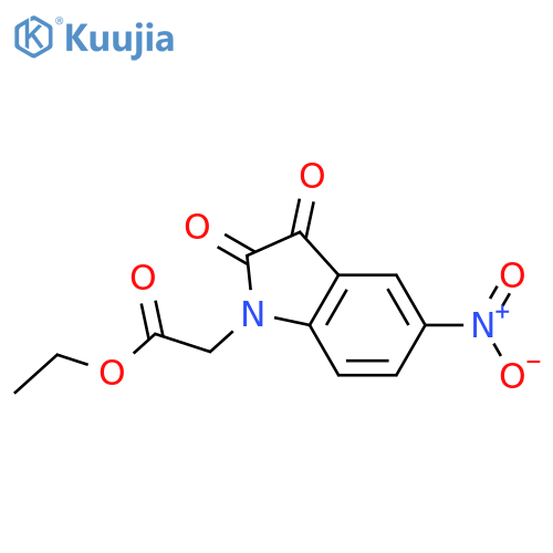 ethyl 2-(5-nitro-2,3-dioxo-2,3-dihydro-1H-indol-1-yl)acetate structure