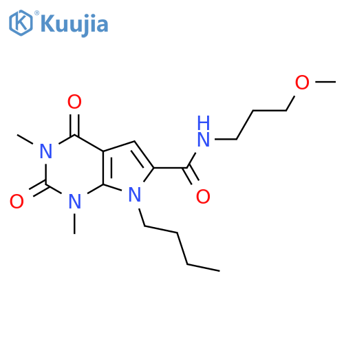 7-butyl-N-(3-methoxypropyl)-1,3-dimethyl-2,4-dioxo-1H,2H,3H,4H,7H-pyrrolo[2,3-d]pyrimidine-6-carboxamide structure