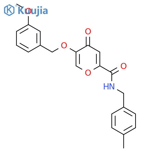 5-[(3-methoxyphenyl)methoxy]-N-[(4-methylphenyl)methyl]-4-oxo-4H-pyran-2-carboxamide structure