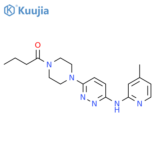 1-(4-{6-[(4-methylpyridin-2-yl)amino]pyridazin-3-yl}piperazin-1-yl)butan-1-one structure