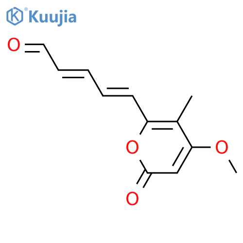 2,4-Pentadienal,5-(4-methoxy-5-methyl-2-oxo-2H-pyran-6-yl)-, (2E,4E)- structure