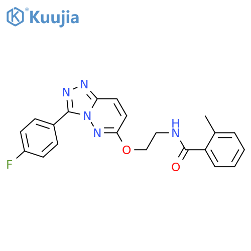 N-(2-{[3-(4-fluorophenyl)-[1,2,4]triazolo[4,3-b]pyridazin-6-yl]oxy}ethyl)-2-methylbenzamide structure