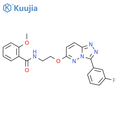 N-(2-{[3-(3-fluorophenyl)-[1,2,4]triazolo[4,3-b]pyridazin-6-yl]oxy}ethyl)-2-methoxybenzamide structure