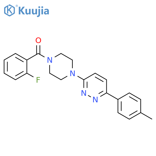 3-[4-(2-fluorobenzoyl)piperazin-1-yl]-6-(4-methylphenyl)pyridazine structure