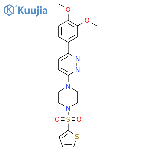 3-(3,4-dimethoxyphenyl)-6-[4-(thiophene-2-sulfonyl)piperazin-1-yl]pyridazine structure