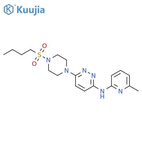 6-[4-(butane-1-sulfonyl)piperazin-1-yl]-N-(6-methylpyridin-2-yl)pyridazin-3-amine structure