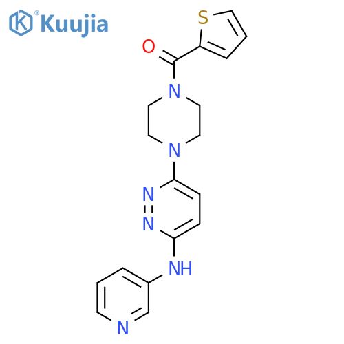 N-(pyridin-3-yl)-6-[4-(thiophene-2-carbonyl)piperazin-1-yl]pyridazin-3-amine structure