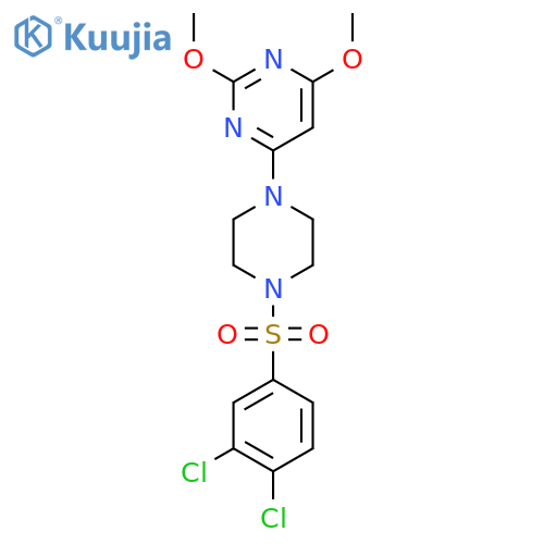 4-[4-(3,4-dichlorobenzenesulfonyl)piperazin-1-yl]-2,6-dimethoxypyrimidine structure