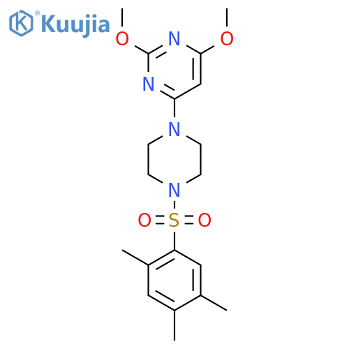 2,4-dimethoxy-6-[4-(2,4,5-trimethylbenzenesulfonyl)piperazin-1-yl]pyrimidine structure