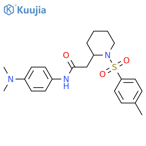 N-[4-(dimethylamino)phenyl]-2-[1-(4-methylbenzenesulfonyl)piperidin-2-yl]acetamide structure