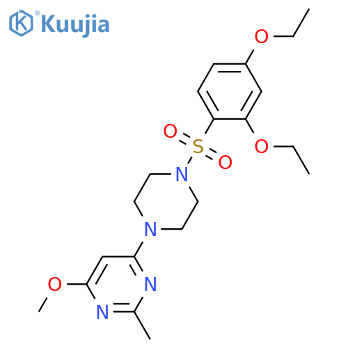 4-[4-(2,4-diethoxybenzenesulfonyl)piperazin-1-yl]-6-methoxy-2-methylpyrimidine structure