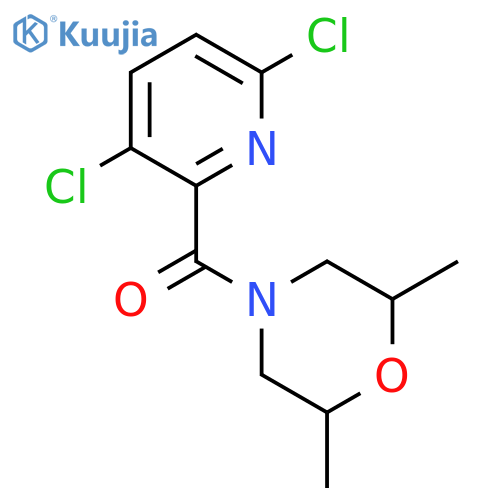 4-(3,6-dichloropyridine-2-carbonyl)-2,6-dimethylmorpholine structure