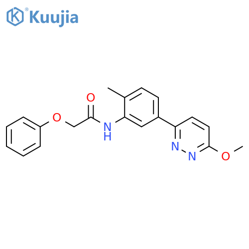N-[5-(6-methoxypyridazin-3-yl)-2-methylphenyl]-2-phenoxyacetamide structure