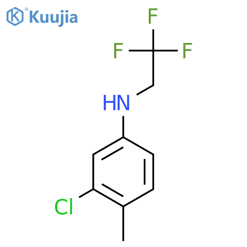 3-Chloro-4-methyl-n-(2,2,2-trifluoroethyl)aniline structure