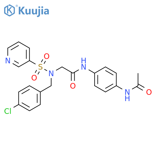 2-{N-[(4-chlorophenyl)methyl]pyridine-3-sulfonamido}-N-(4-acetamidophenyl)acetamide structure