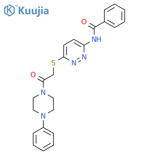 N-(6-{[2-oxo-2-(4-phenylpiperazin-1-yl)ethyl]sulfanyl}pyridazin-3-yl)benzamide structure