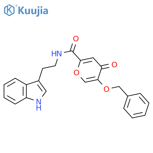 5-(benzyloxy)-N-[2-(1H-indol-3-yl)ethyl]-4-oxo-4H-pyran-2-carboxamide structure