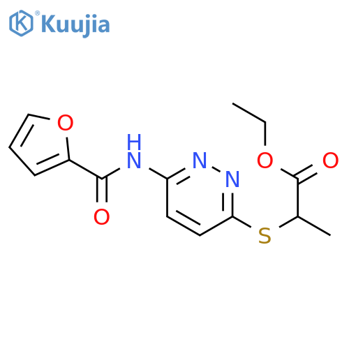 ethyl 2-{[6-(furan-2-amido)pyridazin-3-yl]sulfanyl}propanoate structure