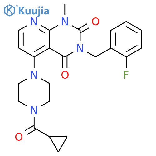 5-(4-cyclopropanecarbonylpiperazin-1-yl)-3-[(2-fluorophenyl)methyl]-1-methyl-1H,2H,3H,4H-pyrido[2,3-d]pyrimidine-2,4-dione structure