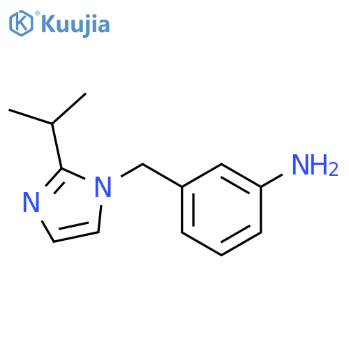 3-{2-(Propan-2-yl)-1H-imidazol-1-ylmethyl}aniline structure
