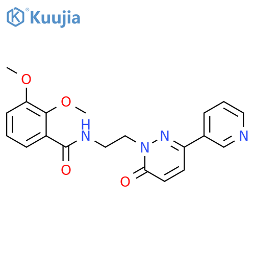 2,3-dimethoxy-N-{2-[6-oxo-3-(pyridin-3-yl)-1,6-dihydropyridazin-1-yl]ethyl}benzamide structure