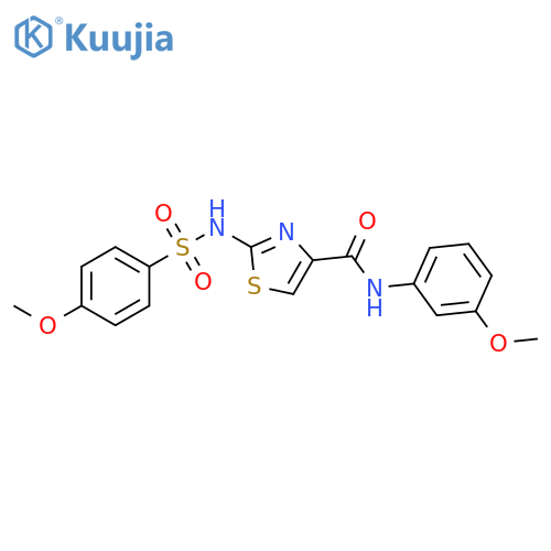 2-(4-methoxybenzenesulfonamido)-N-(3-methoxyphenyl)-1,3-thiazole-4-carboxamide structure
