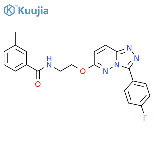 N-(2-{[3-(4-fluorophenyl)-[1,2,4]triazolo[4,3-b]pyridazin-6-yl]oxy}ethyl)-3-methylbenzamide structure
