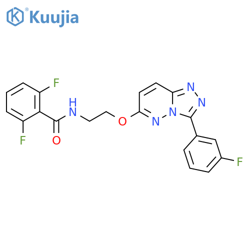 2,6-difluoro-N-(2-{[3-(3-fluorophenyl)-[1,2,4]triazolo[4,3-b]pyridazin-6-yl]oxy}ethyl)benzamide structure