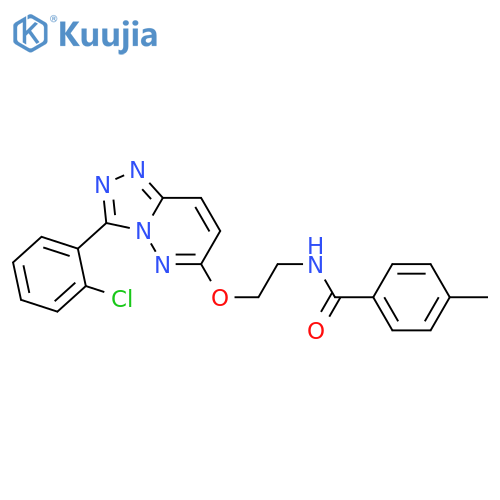 N-(2-{[3-(2-chlorophenyl)-[1,2,4]triazolo[4,3-b]pyridazin-6-yl]oxy}ethyl)-4-methylbenzamide structure