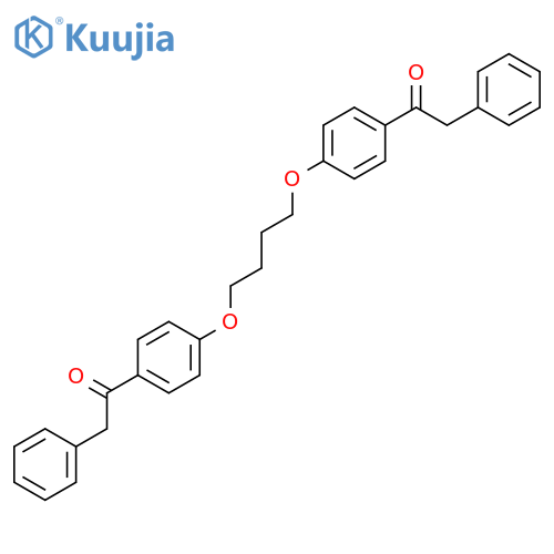 Ethanone, 1,1'-[1,4-butanediylbis(oxy-4,1-phenylene)]bis[2-phenyl- structure