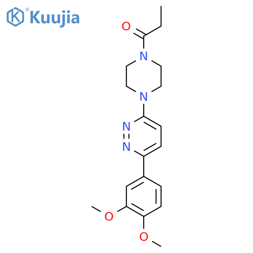 1-{4-[6-(3,4-dimethoxyphenyl)pyridazin-3-yl]piperazin-1-yl}propan-1-one structure