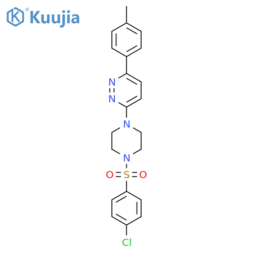 3-[4-(4-chlorobenzenesulfonyl)piperazin-1-yl]-6-(4-methylphenyl)pyridazine structure