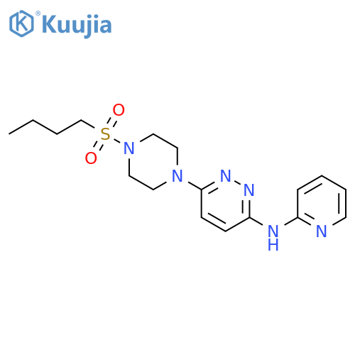 6-[4-(butane-1-sulfonyl)piperazin-1-yl]-N-(pyridin-2-yl)pyridazin-3-amine structure