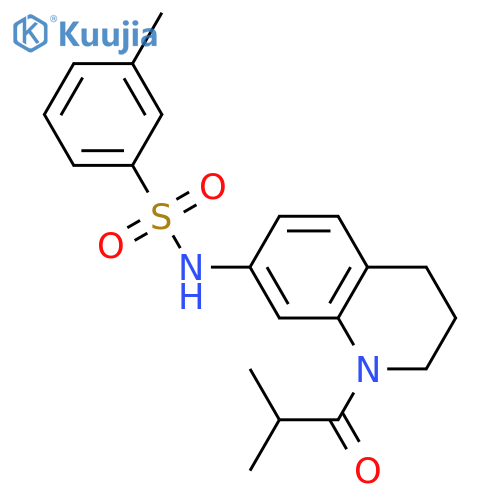 3-methyl-N-[1-(2-methylpropanoyl)-1,2,3,4-tetrahydroquinolin-7-yl]benzene-1-sulfonamide structure