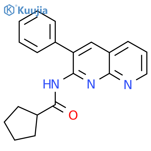 N-(3-phenyl-1,8-naphthyridin-2-yl)cyclopentanecarboxamide structure