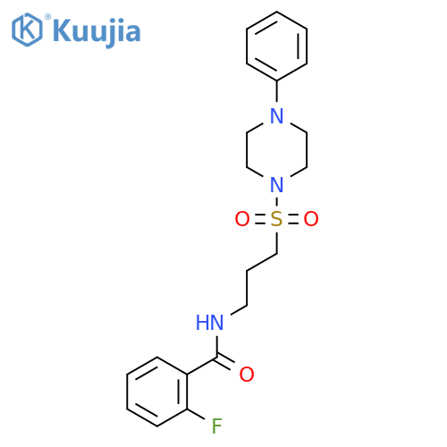 2-fluoro-N-{3-[(4-phenylpiperazin-1-yl)sulfonyl]propyl}benzamide structure