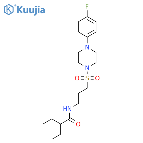 2-ethyl-N-(3-{[4-(4-fluorophenyl)piperazin-1-yl]sulfonyl}propyl)butanamide structure
