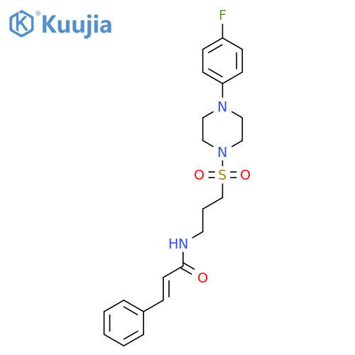 (2E)-N-(3-{[4-(4-fluorophenyl)piperazin-1-yl]sulfonyl}propyl)-3-phenylprop-2-enamide structure