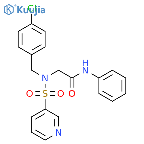 2-{N-[(4-chlorophenyl)methyl]pyridine-3-sulfonamido}-N-phenylacetamide structure