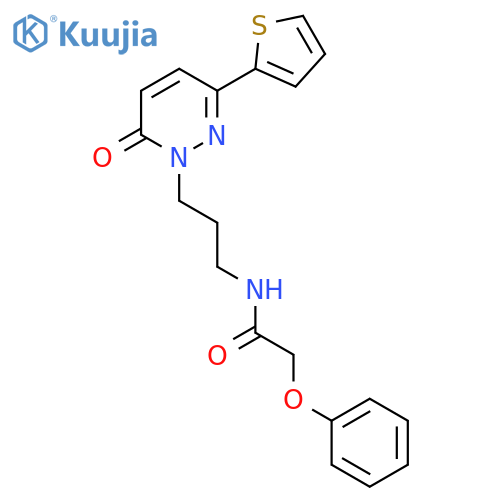 N-{3-[6-oxo-3-(thiophen-2-yl)-1,6-dihydropyridazin-1-yl]propyl}-2-phenoxyacetamide structure