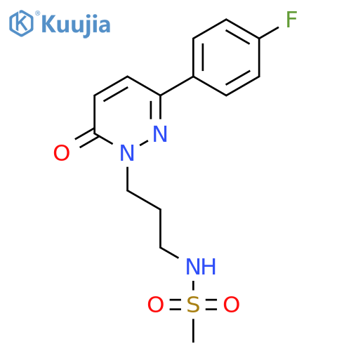 N-{3-[3-(4-fluorophenyl)-6-oxo-1,6-dihydropyridazin-1-yl]propyl}methanesulfonamide structure